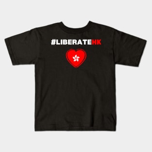 LIBERATE HK  - HONG KONG THE REVOLUTION OF OUR TIMES 光復香港 時代革命 PROTEST Kids T-Shirt